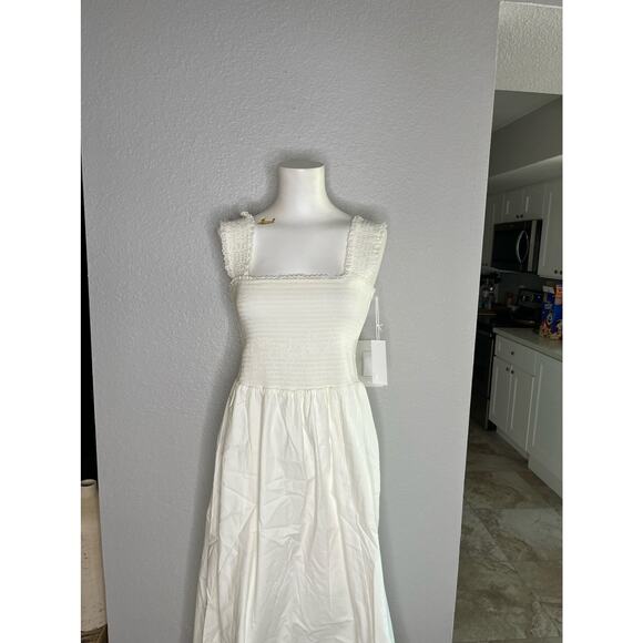 Reformation Villa Smocked Stretch Cotton Sundress - Picture 3 of 11